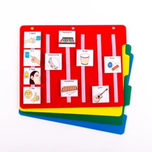 Communication board, musical instruments.