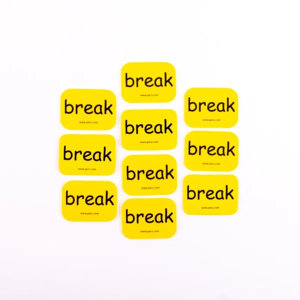 Sight word flashcards: break.
