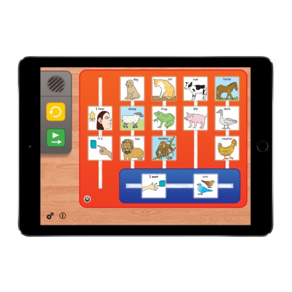 Tablet, animal matching game.