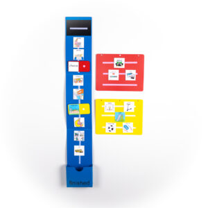 Visual schedule, communication cards.